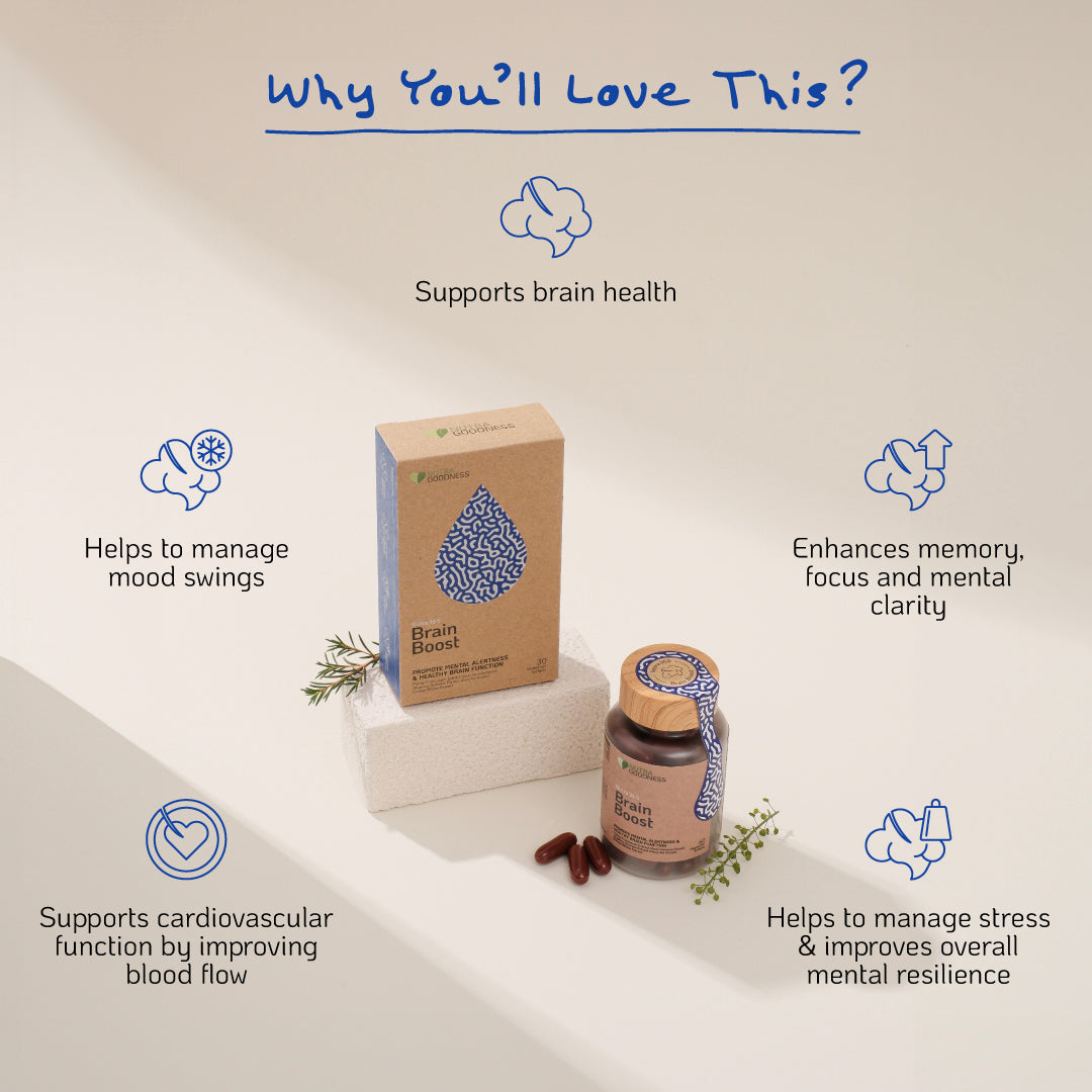 Nutra365 Brain Boost 60s - Promote Mental Alertness & Healthy Brain Function