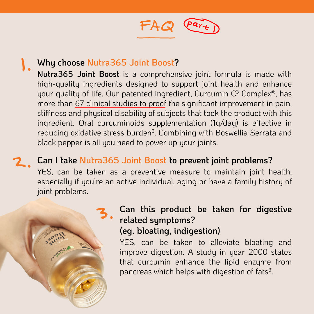 Nutra Goodness Nutra365 Joint Boost 60s - Promote Joint Health, Support Mobility & Flexibility
