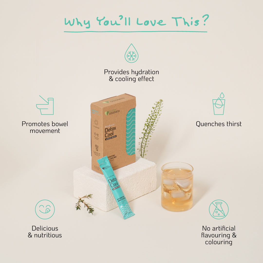 Nutra Goodness NutraBreeze DetoxCool (Corn/Winter Melon) 10s - Provide Hydration & Support Electrolyte Balance