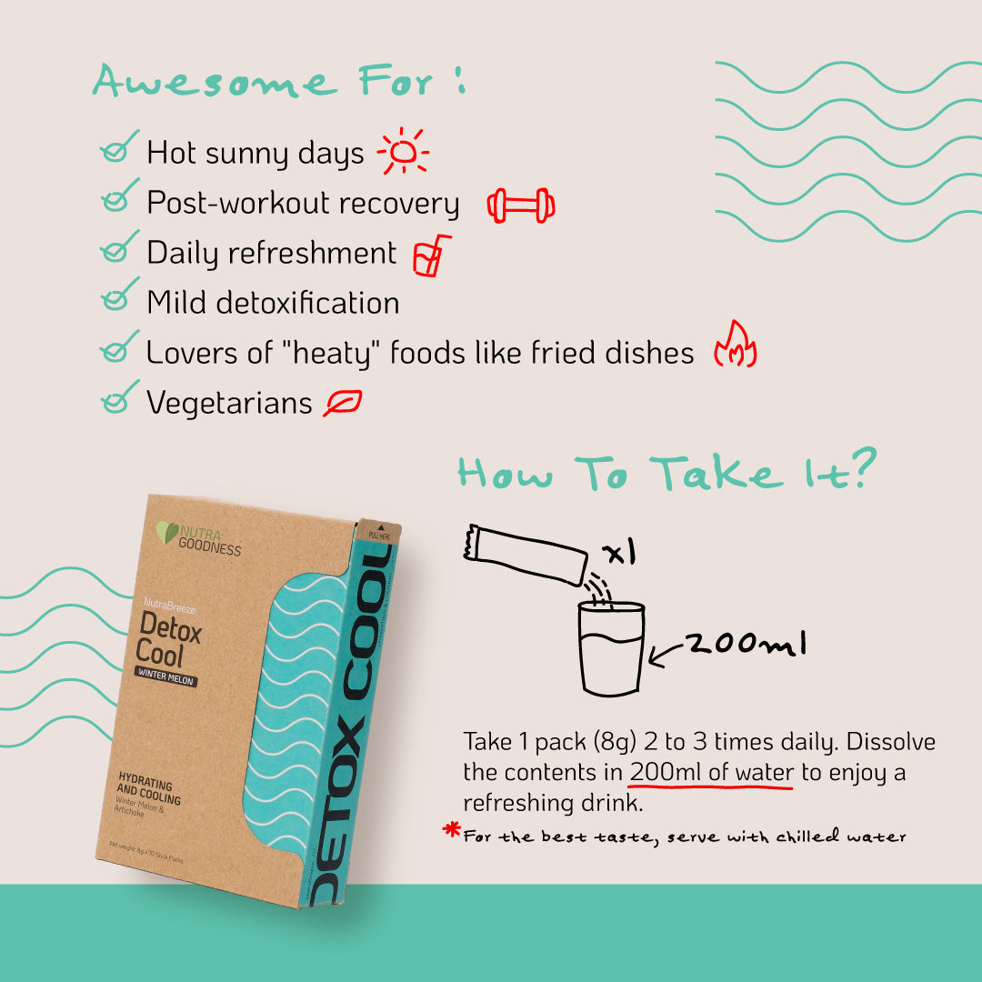 NutraBreeze DetoxCool (Corn/Winter Melon) 10s - Provide Hydration & Support Electrolyte Balance