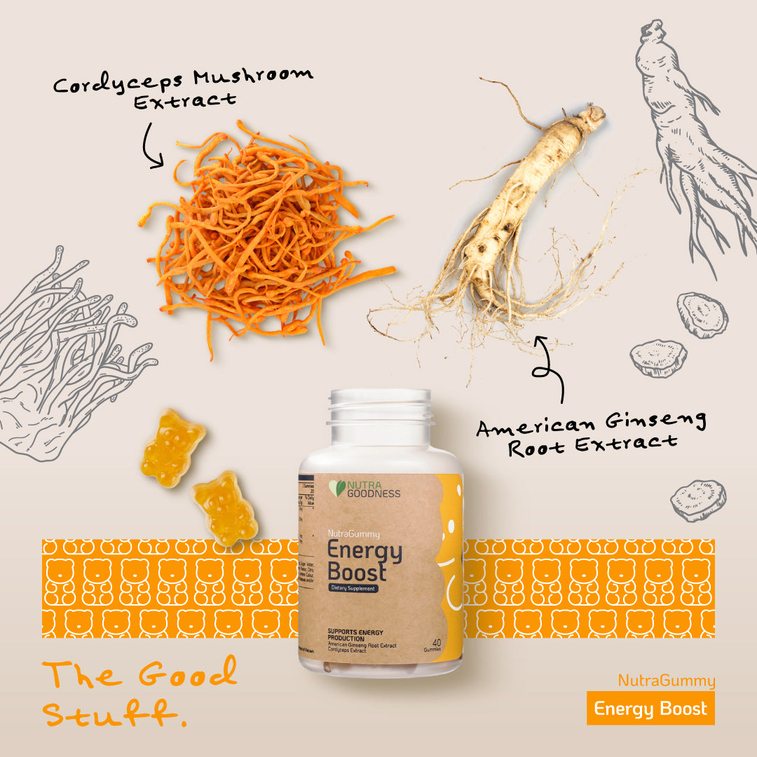 NutraGummy Energy Boost 40s - Support Natural Energy Levels, Health & Wellbeing