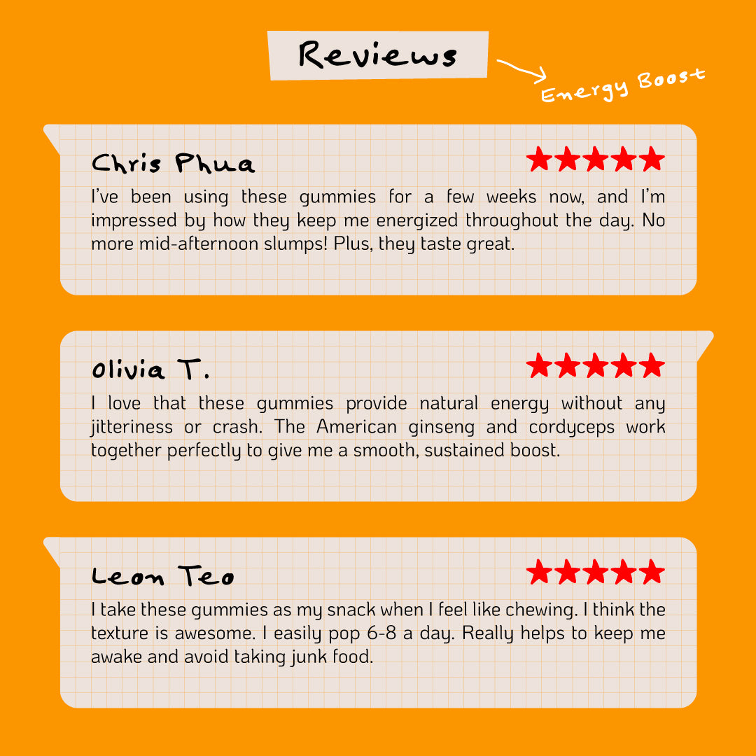 NutraGummy Energy Boost 40s - Support Natural Energy Levels, Health & Wellbeing