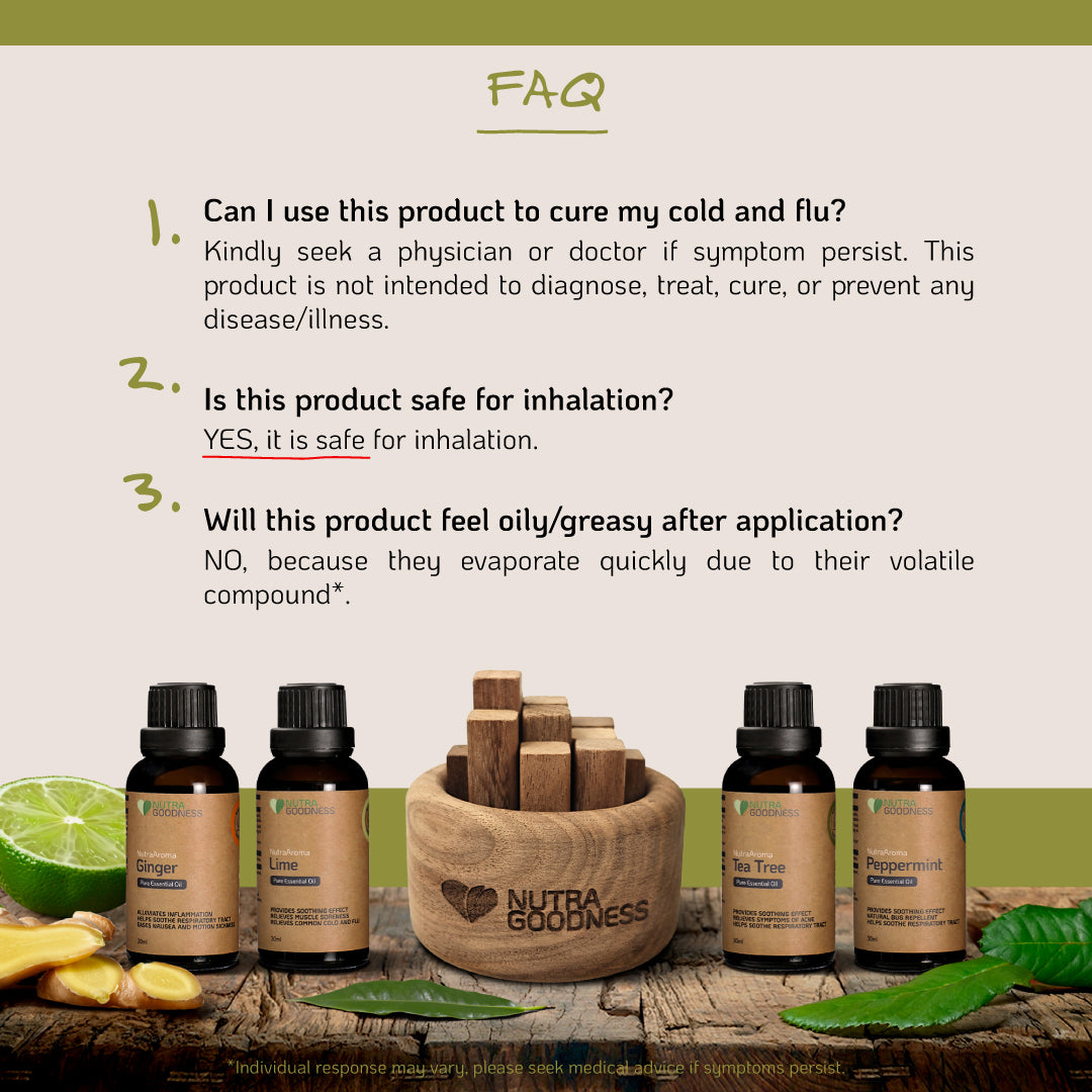 NutraAroma Pure Essential Oil Tea Tree 30ml - Relieve Skin Irritation & Nasal Congestion