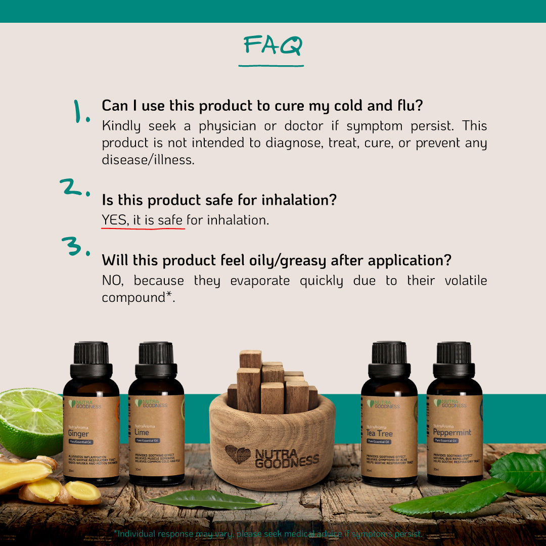 NutraAroma Pure Essential Oil Peppermint 30ml - Relieve Nasal Congestion & Natural Insect Repellent