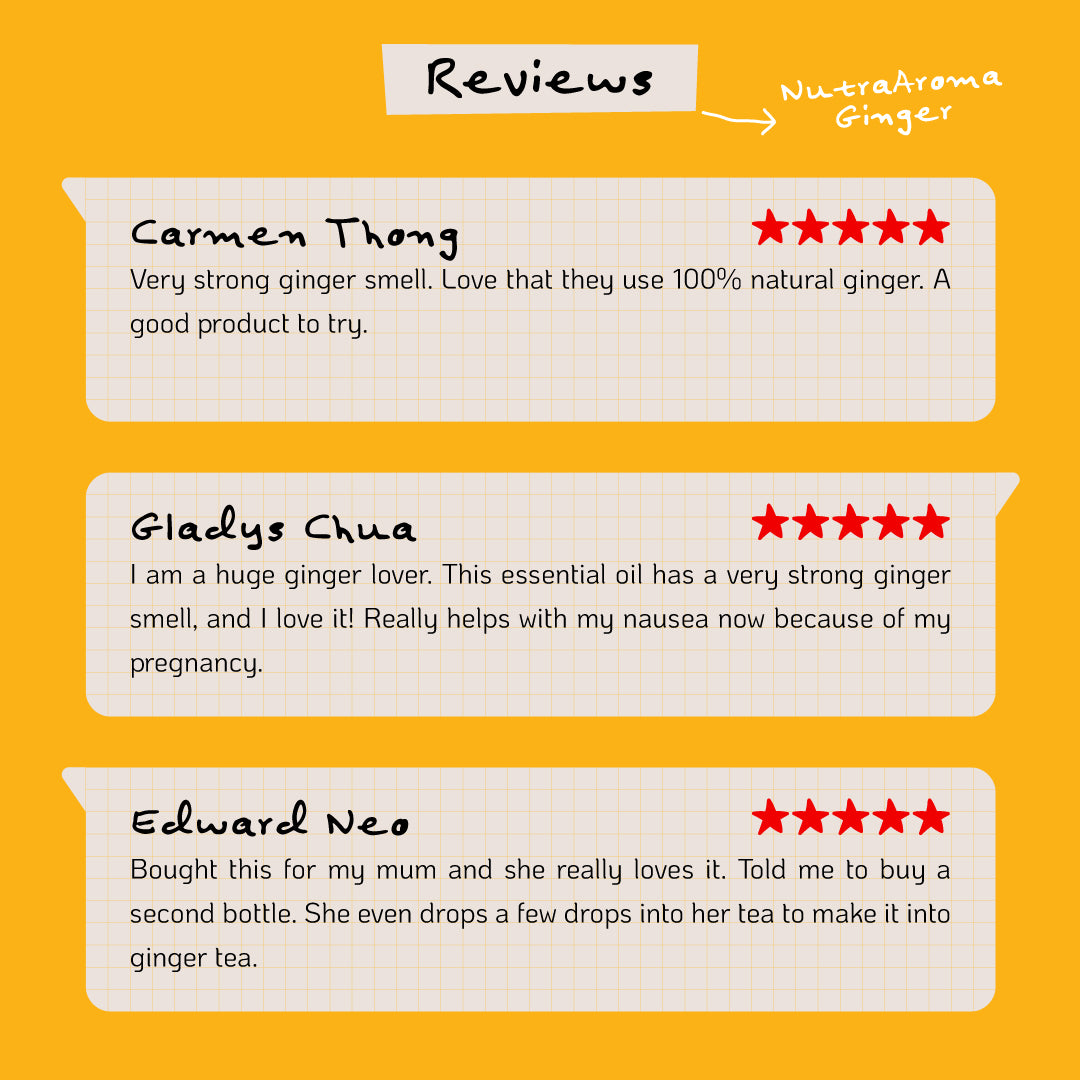 Nutra Goodness NutraAroma Pure Essential Oil Ginger 30ml - Relieve Nasal Congestion & Ease Menstrual Discomfort