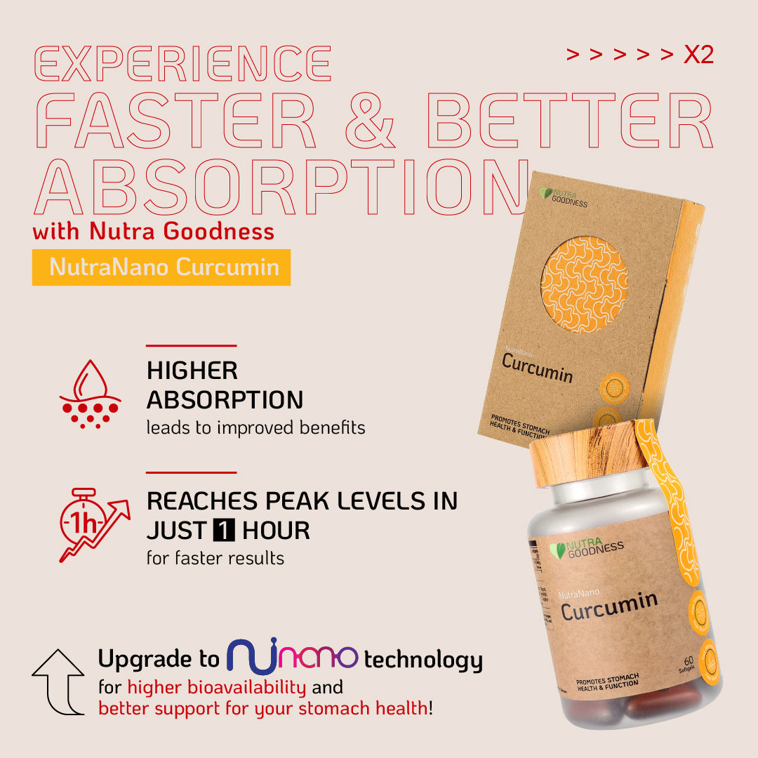 Nutra Goodness NutraNano Curcumin 30s - Support Gut Wellness & Relieve Bloat