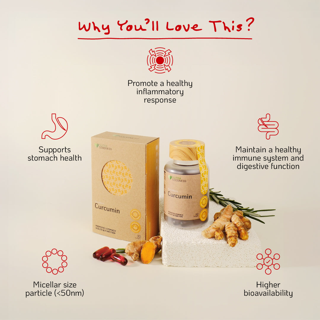 Nutra Goodness NutraNano Curcumin 30s - Support Gut Wellness & Relieve Bloat