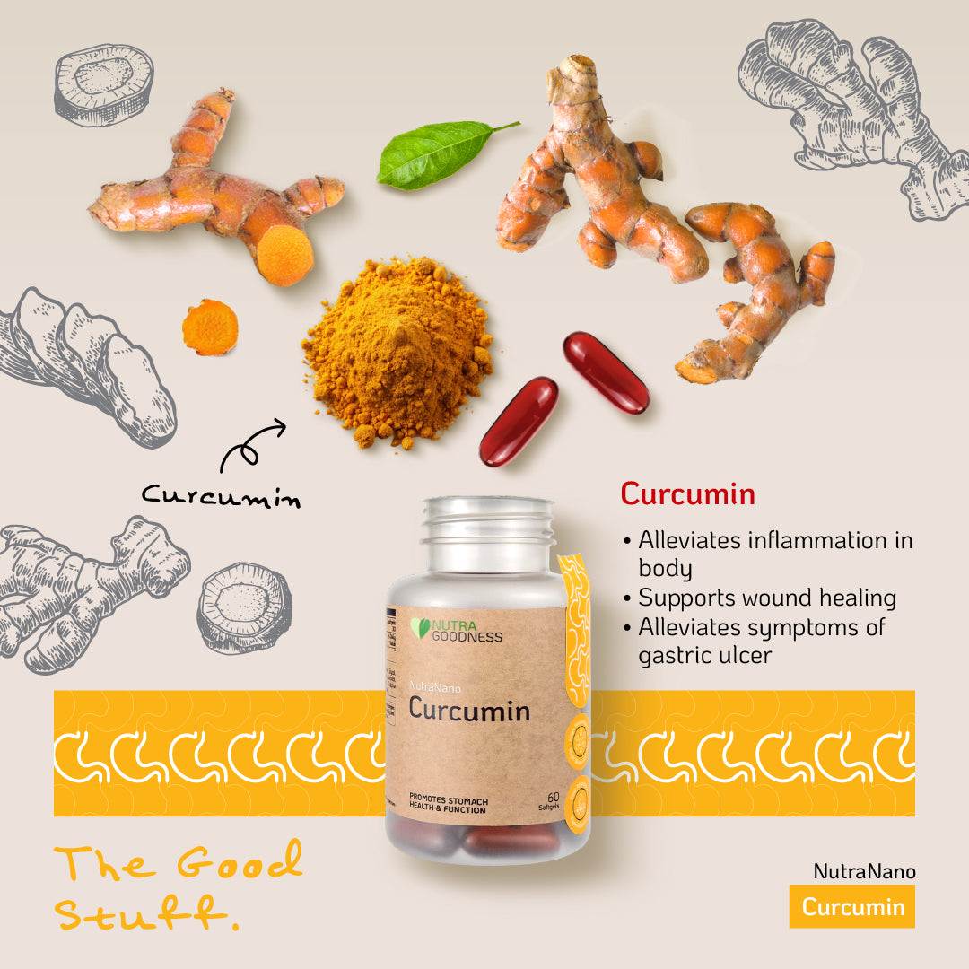 NutraNano Curcumin 60s - Support Gut Wellness & Relieve Bloat