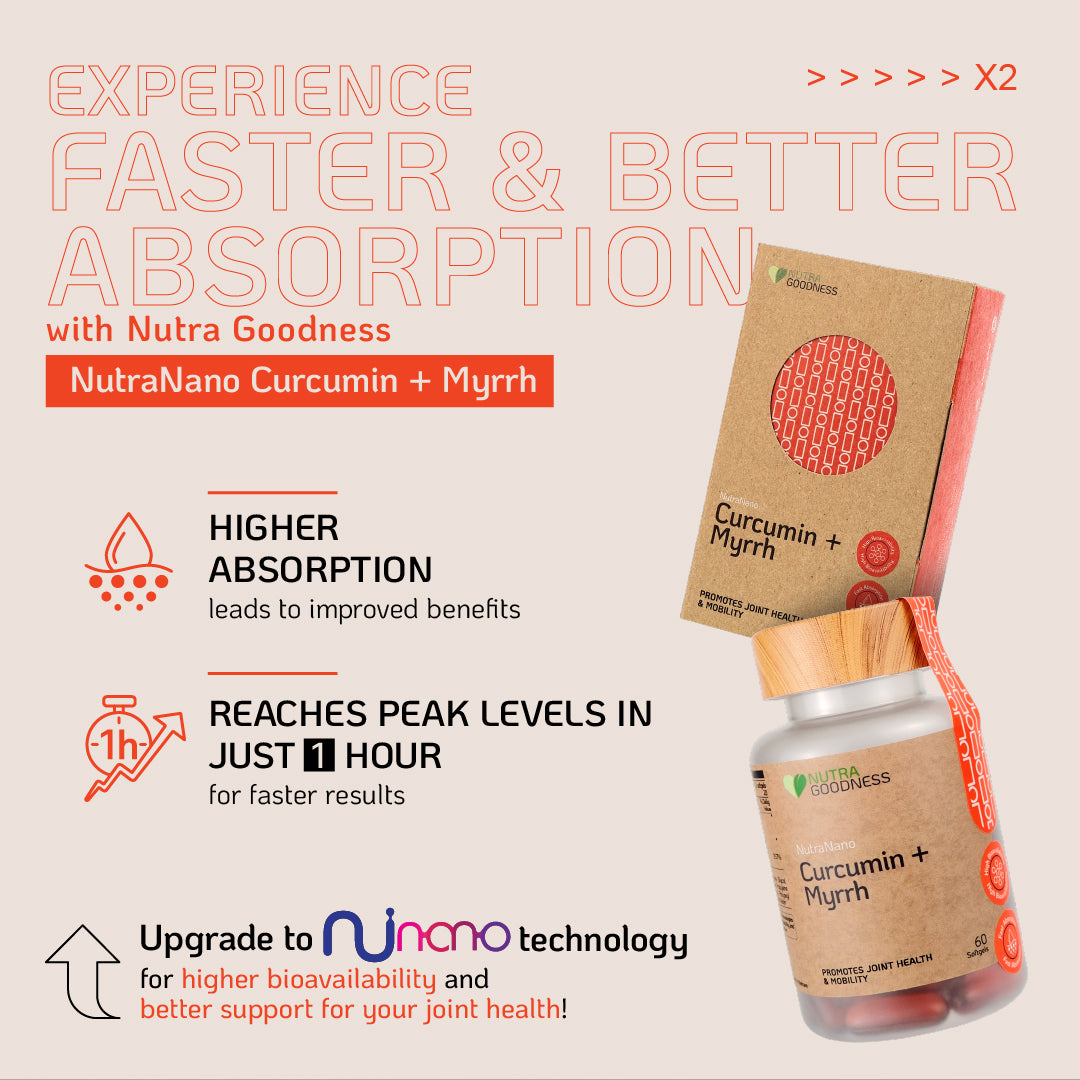 NutraNano Curcumin + Myrrh 60s – Promote Healthy Joint Function & Relieve Stiffness