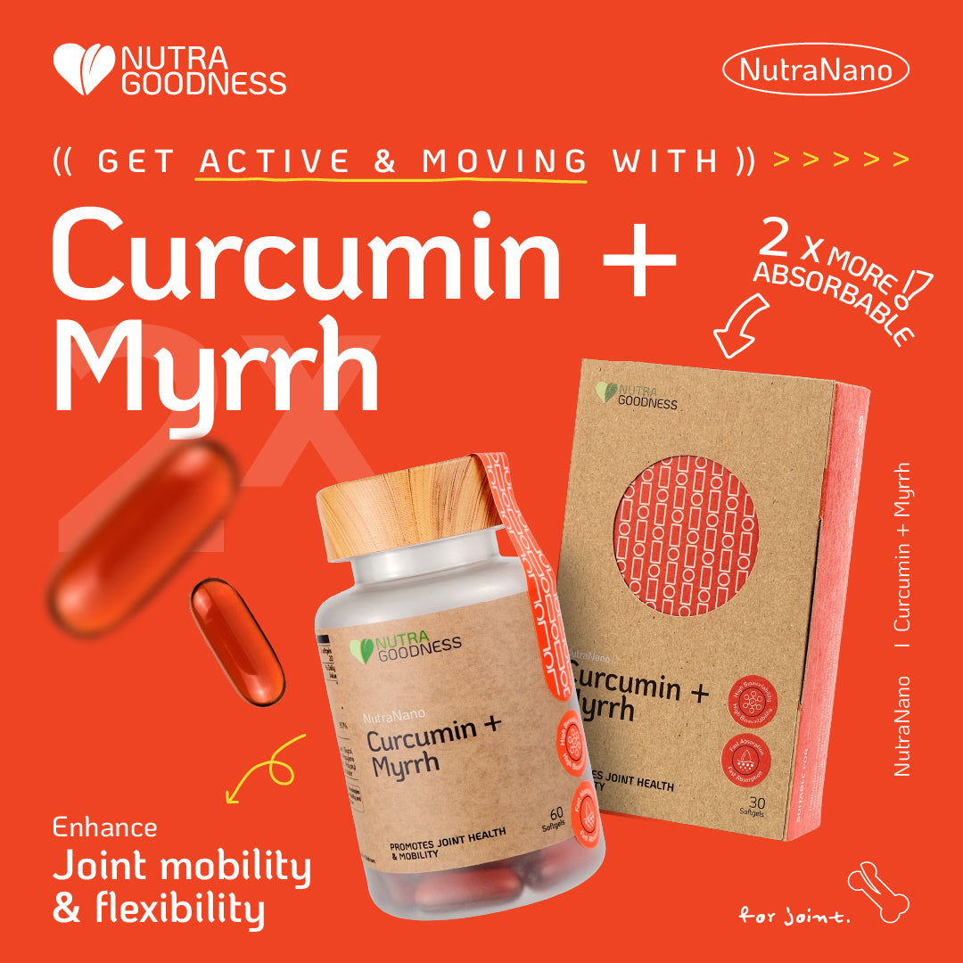 Nutra Goodness NutraNano Curcumin + Myrrh 30s – Promote Healthy Joint Function & Relieve Stiffness