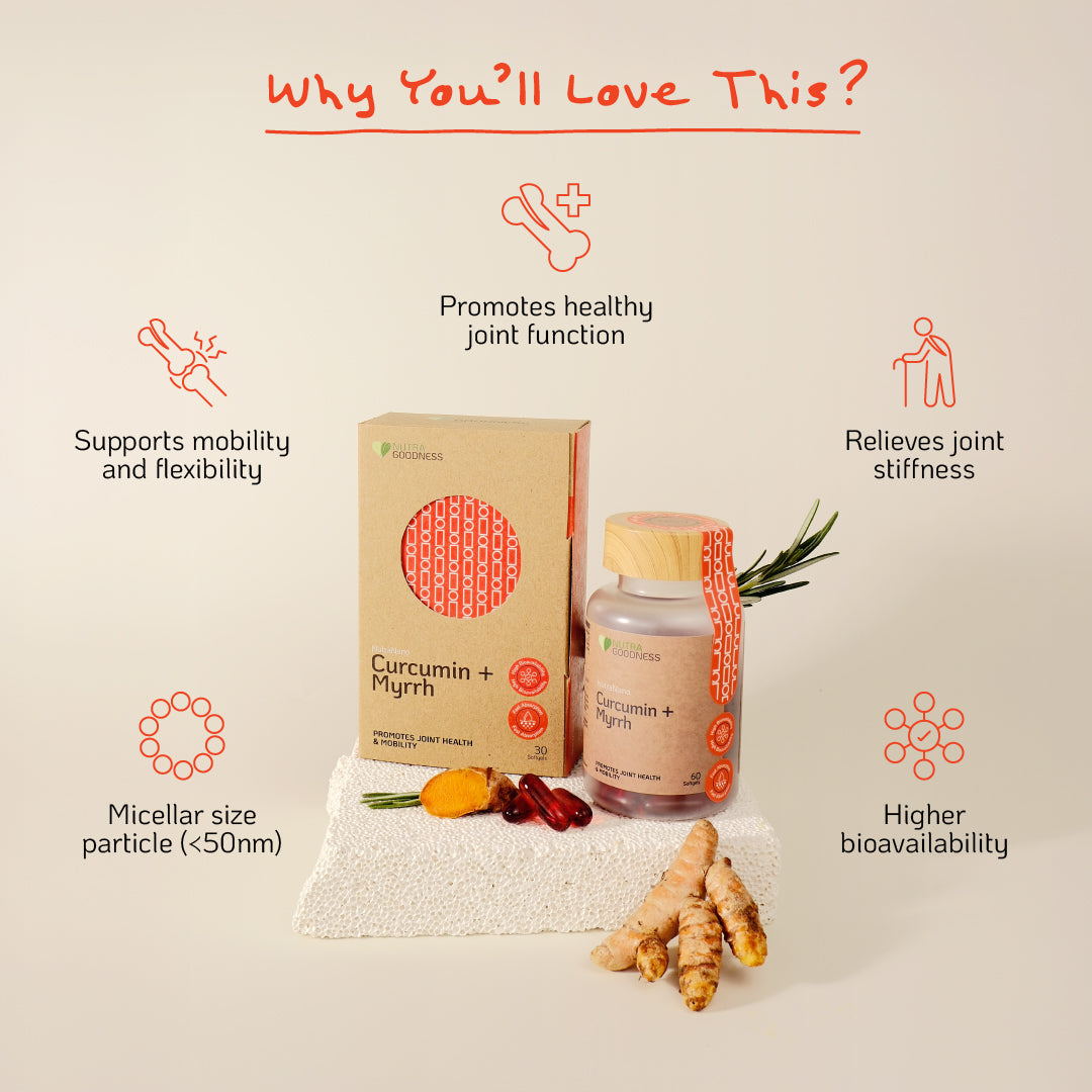 Nutra Goodness NutraNano Curcumin + Myrrh 30s – Promote Healthy Joint Function & Relieve Stiffness