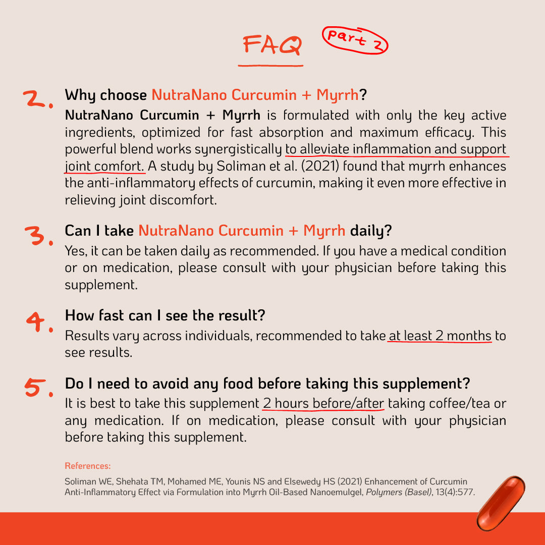 NutraNano Curcumin + Myrrh 60s – Promote Healthy Joint Function & Relieve Stiffness