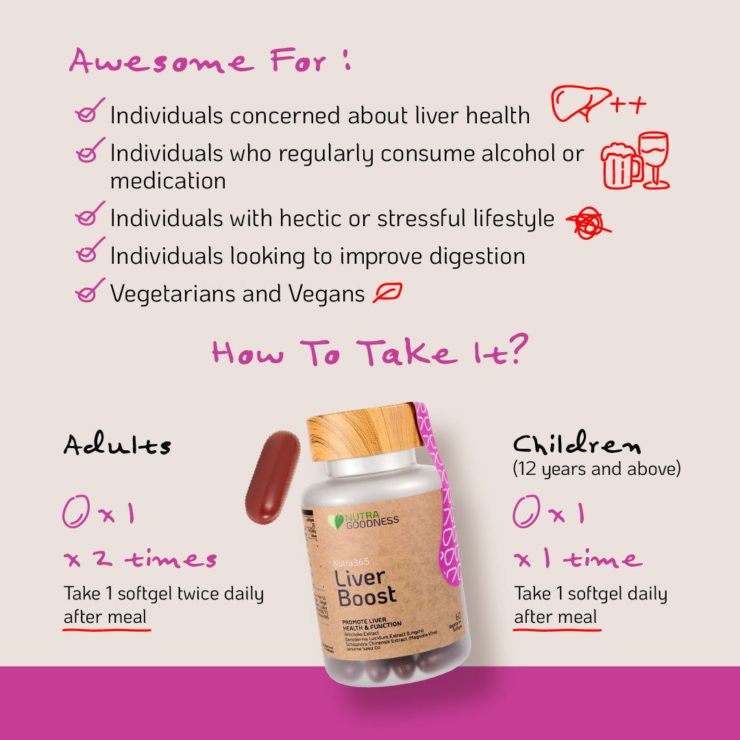 Nutra Goodness Nutra365 Liver Boost 60s - Promote Liver Health & Function